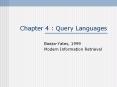 Chapter 4 : Query Languages PowerPoint PPT Presentation
