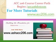 ACC 206 Course Career Path Begins acc206dotcom