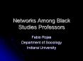 Networks Among Black Studies Professors PowerPoint PPT Presentation