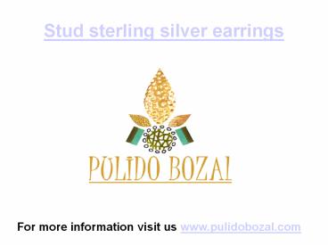 Stud sterling silver earrings (1)