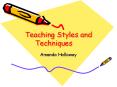 Teaching Styles and Techniques PowerPoint PPT Presentation