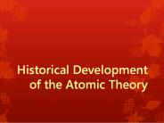 Historical Development of the Atomic Theory