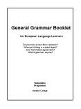 General Grammar Booklet PowerPoint PPT Presentation