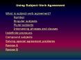 Using Subject-Verb Agreement PowerPoint PPT Presentation