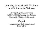 Learning to Work with Orphans and Vulnerable Children