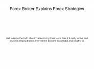 Forex Broker Explains Forex Strategies