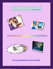 Examcollectionvce SY0-401 Study Material