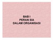 BAB I PERAN SIA DALAM ORGANISASI