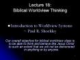 Lecture 18:  Biblical Worldview Thinking PowerPoint PPT Presentation