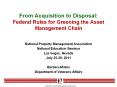 From Acquisition to Disposal:  Federal Rules for Greening the Asset Management Chain PowerPoint PPT Presentation
