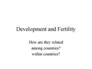 Development and Fertility