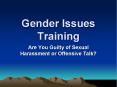 Gender Issues Training PowerPoint PPT Presentation