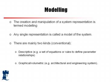 PPT – Modelling PowerPoint presentation | free to download - id: 82f707 ...