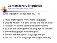 Contemporary linguistics A personal view, from Jeffrey Kallen PowerPoint PPT Presentation