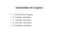 Annotation of corpora PowerPoint PPT Presentation