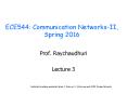 ECE544: Communication Networks-II, Spring 2016 PowerPoint PPT Presentation