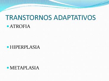 TRANSTORNOS ADAPTATIVOS