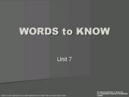 WORDS to KNOW