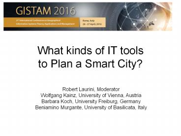 What kinds of IT tools to Plan a Smart City?