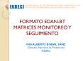 FORMATO EDAN-BT MATRICES MONITOREO Y SEGUIMIENTO PowerPoint PPT Presentation