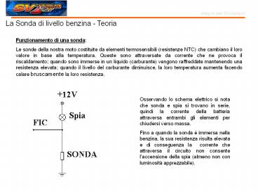 La Sonda di livello benzina - Teoria