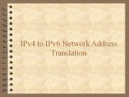 IPv4 to IPv6 Network Address Translation