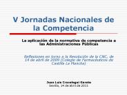 V Jornadas Nacionales de la Competencia