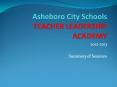 Asheboro City Schools TEACHER LEADERSHIP ACADEMY PowerPoint PPT Presentation