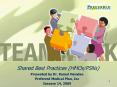 Shared Best Practices (HMOs/PSNs) PowerPoint PPT Presentation