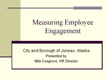 Measuring Employee Engagement
