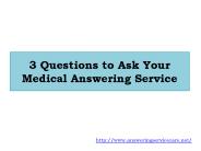 3 Questions to Ask Your Medical Answering Service