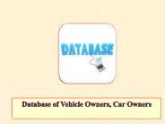 Database of Vehicle Owners, Car Owners