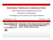 EMERGENCY WIRELESS COMMUNICATIONS