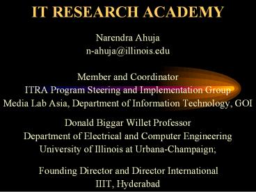 IT RESEARCH ACADEMY