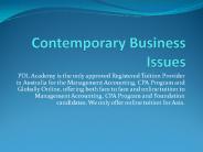 Contemporary Business Issues