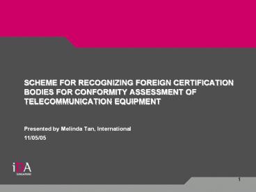 Presented by Melinda Tan, International