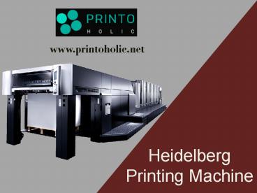 Used Heidelberg Printing Machines, used Heidelberg 72 v