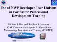 Use of NWP Developer-User Liaisons in Forecaster Professional Development Training PowerPoint PPT Presentation