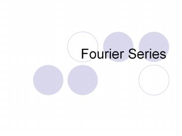 Fourier Series