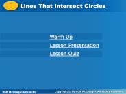 Lines That Intersect Circles