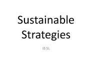 Sustainable Strategies