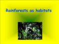 Rainforests as habitats PowerPoint PPT Presentation