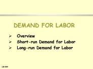 DEMAND FOR LABOR
