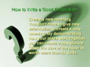 How to Write a Good Conclusion