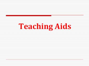 Teaching Aids