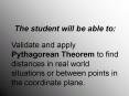 The student will be able to: PowerPoint PPT Presentation