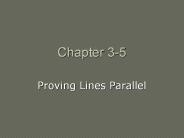 Proving Lines Parallel