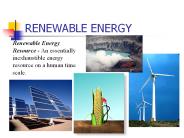 RENEWABLE ENERGY
