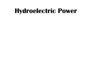 Hydroelectric Power