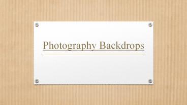 Photography Techniques using Green Screen